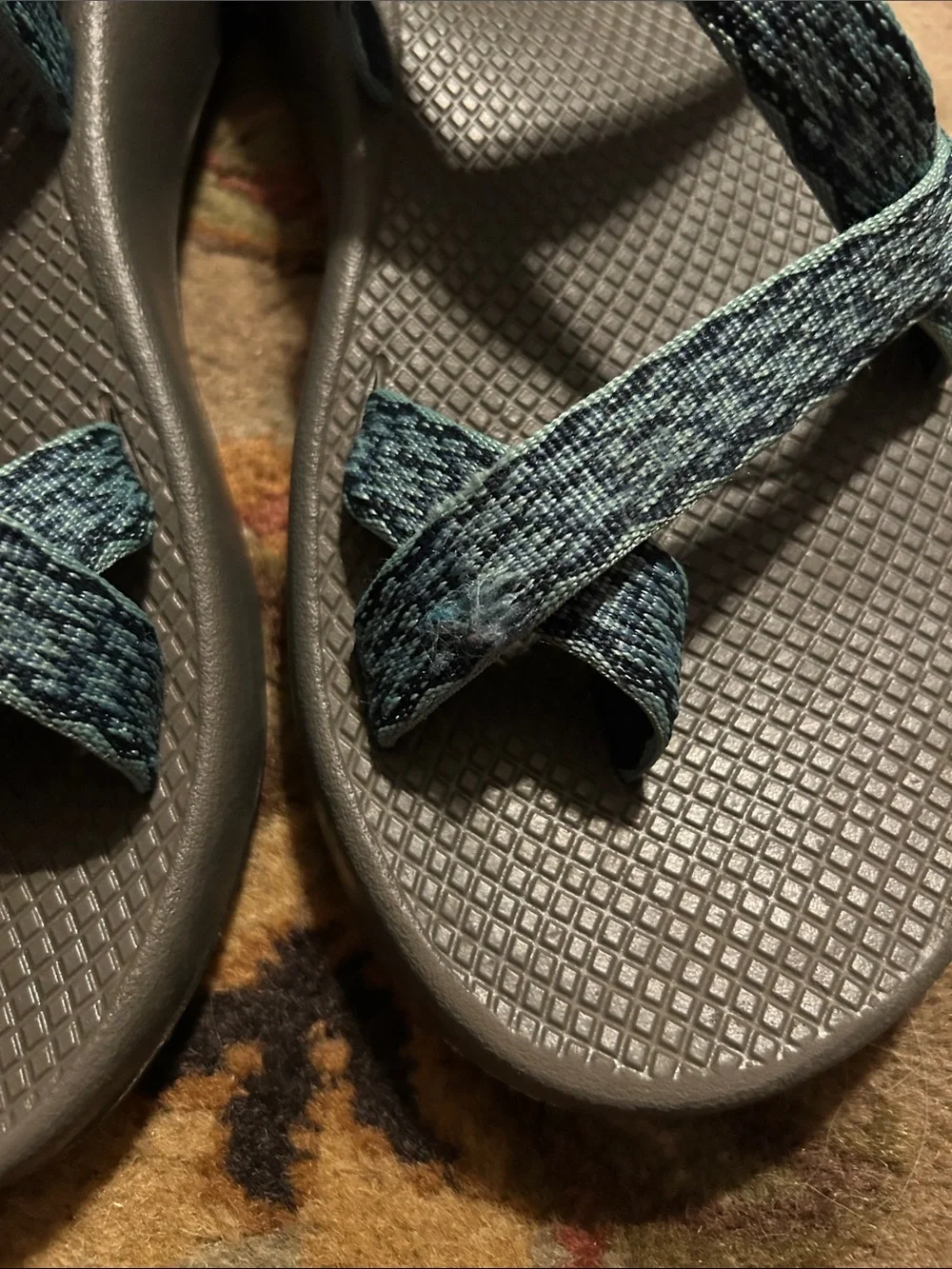 Chaco Men’s Size 11 Sport Hiking Sandals teal/blue gray Vibram - Picture 2 of 8